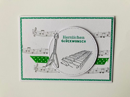 Grußkarte gitarre keyboard - gitarre,